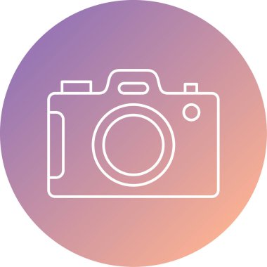 - Kamera. Web simgesi vektör illüstrasyonu