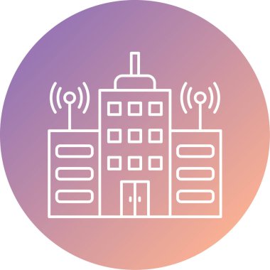 Modern şehir simgesinin vektör illüstrasyonu