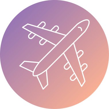 uçak ikonu vektör illüstrasyonu