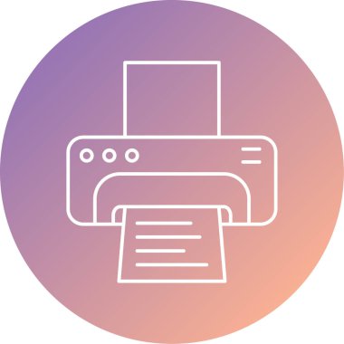 Yazıcı simgesi vektör illüstrasyonu