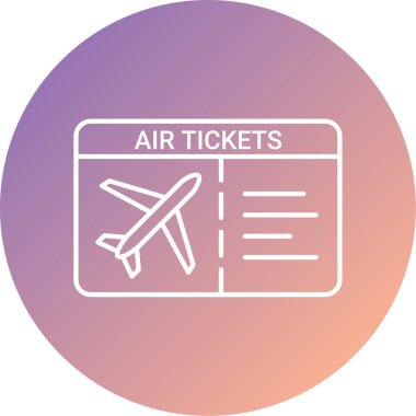 Uçak biletlerinin vektör illüstrasyonu