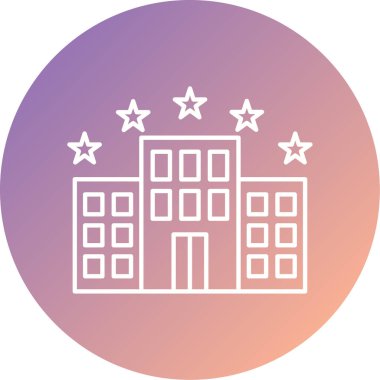 Otel vektör simgesi modern basit illüstrasyon