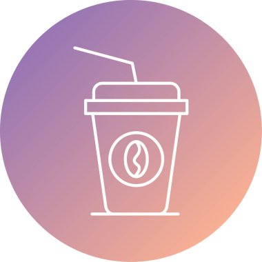 kahve kupası vektör çizgisi simgesi