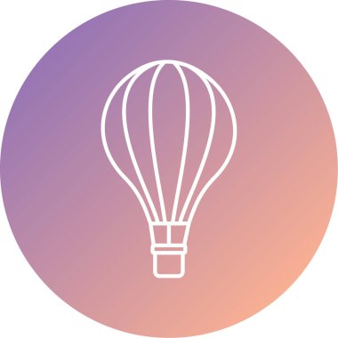 sıcak hava balonu simgesi, vektör illüstrasyonu