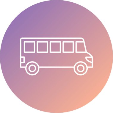 bus simgesi vektör illüstrasyonu