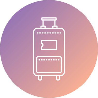 seyahat valizi ikon vektör çizimi