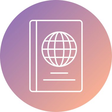 Pasaport. Web simgesi basit illüstrasyon