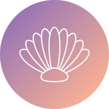 Güzel deniz kabuğu ikonu. vektör illüstrasyonu