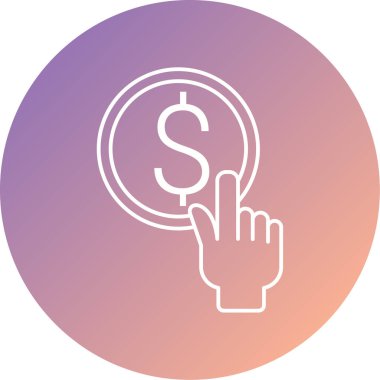 Dolar sembolü düz biçim vektörü izole illüstrasyon