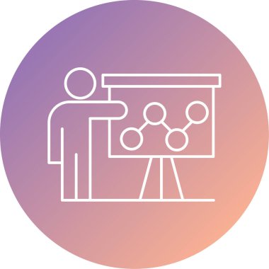 sunum simgesi vektör illüstrasyonu