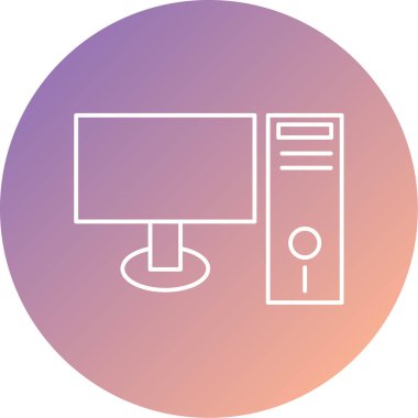 Bilgisayar. Web simgesi basit illüstrasyon