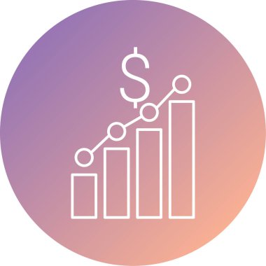 Finansal büyüme vektör simgesi