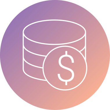 veritabanı. Web simgesi basit illüstrasyon