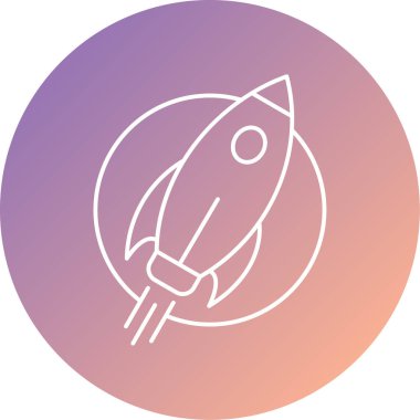 roket ikonu vektör illüstrasyonu