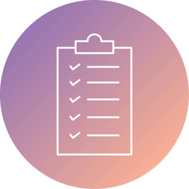 Kontrol listesi simgesinin vektör illüstrasyonu