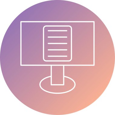 vektör lcd simgesi illüstrasyonu