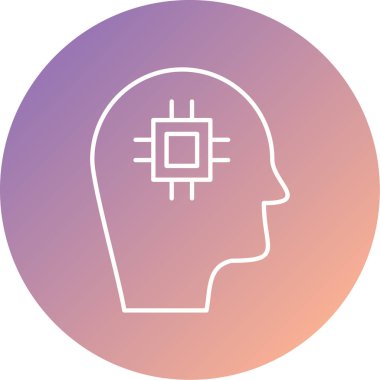 Eşsiz akıl. Web simgesi vektör illüstrasyonu