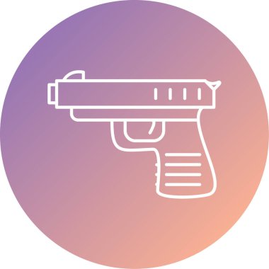 Tek bir silah simgesinin vektör illüstrasyonu