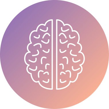 İnsan beyni. Basit illüstrasyon