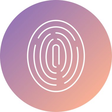 parmak izi ikonu vektör illüstrasyonu