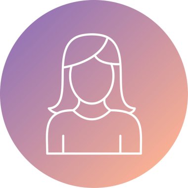 Kadın simgesinin vektör illüstrasyonu