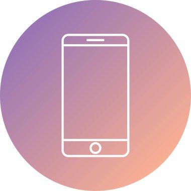 Cep telefonu simgesi, vektör illüstrasyonu