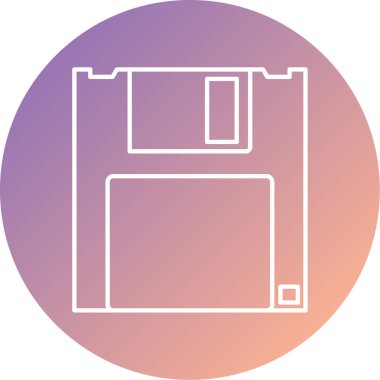 Tek bir disket sürücünün vektör çizimi