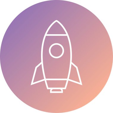 roket ikonu vektör illüstrasyonu