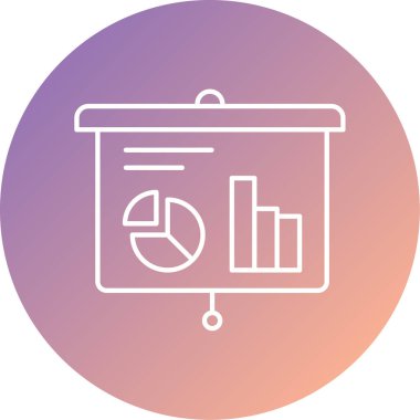 iş sunumu düz vektör simgesi