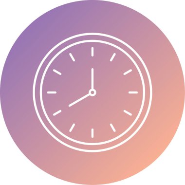 Saat. Web simgesi basit illüstrasyon
