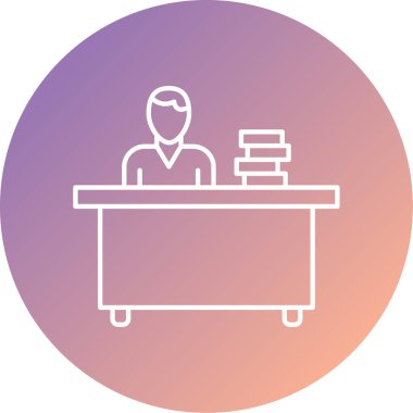 işletme ve eğitim çizgisi vektör simgesi.