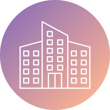 Modern yapı simgesinin vektör illüstrasyonu