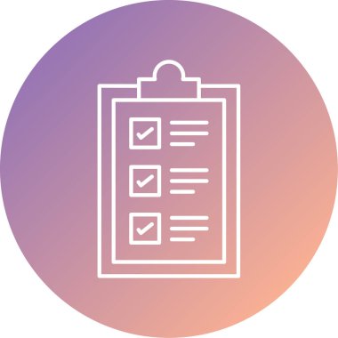 Kontrol listesi simgesinin vektör illüstrasyonu