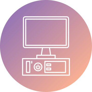 vektör lcd simgesi illüstrasyonu