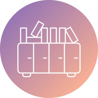 Modern mobilya simgesinin vektör illüstrasyonu