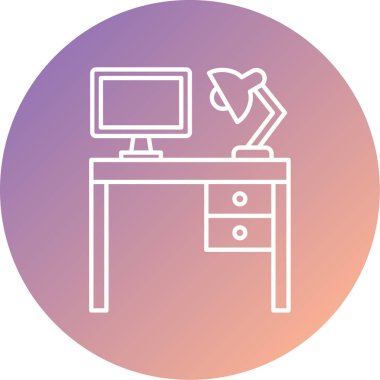 Masa. Web simgesi basit illüstrasyon