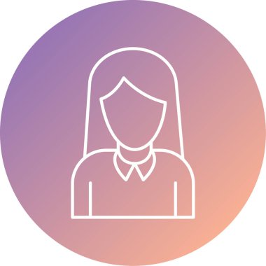 Kadın simgesinin vektör illüstrasyonu