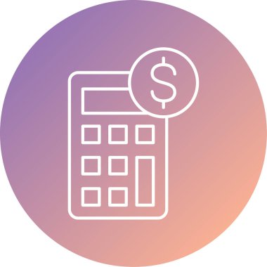 Dolar. Web simgesi basit illüstrasyon