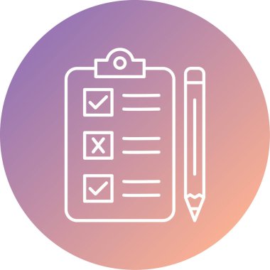 Kontrol listesi. Web simgesi basit illüstrasyon