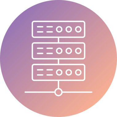 veritabanı. Web simgesi basit illüstrasyon
