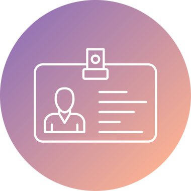 ID kart simgesi vektör illüstrasyonu