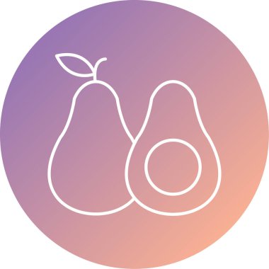 Eşsiz meyve ve sebze ikonu vektör illüstrasyonu