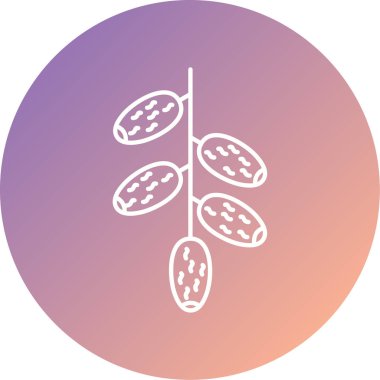 Eşsiz meyve ve sebze ikonu vektör illüstrasyonu