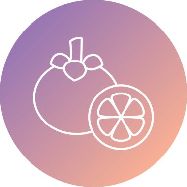 Eşsiz meyve ve sebze ikonu vektör illüstrasyonu