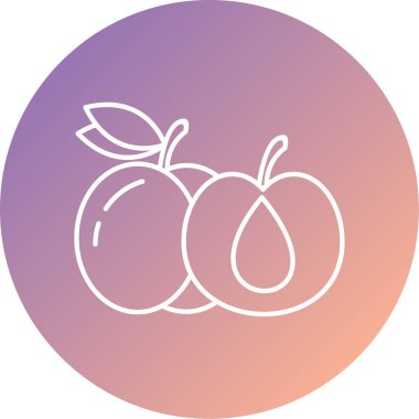 Eşsiz meyve ve sebze ikonu vektör illüstrasyonu