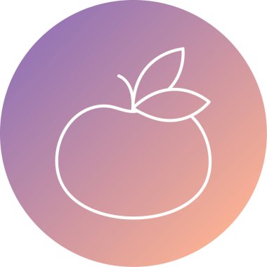 Elma. Web simgesi basit illüstrasyon