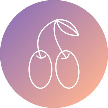 Eşsiz meyve ve sebze ikonu vektör illüstrasyonu