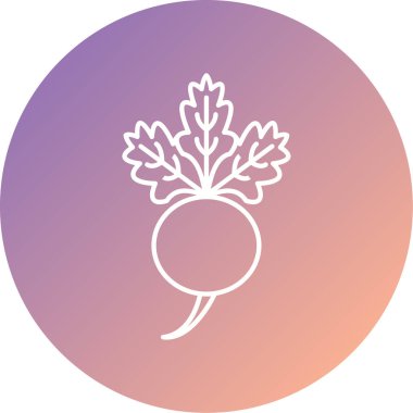 Sebze simgesinin vektör illüstrasyonu