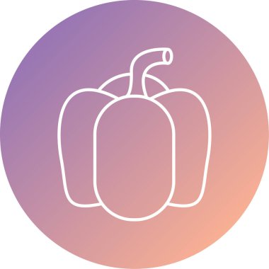 Benzersiz biber çizgisi vektör simgesi