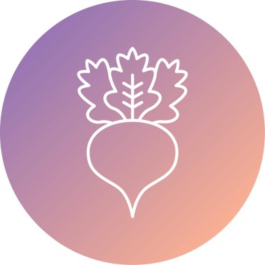 Sebze simgesinin vektör illüstrasyonu